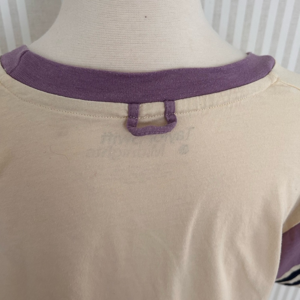 Taylor Swift Meet Me At Midnight Lavender Haze Cream & Purple Ringer Tee - Picture 7 of 9